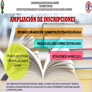 Ampliación de inscripciones